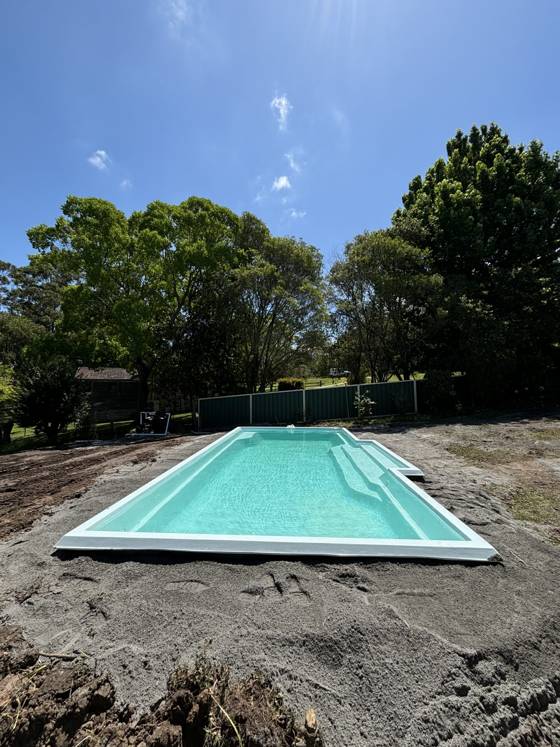Fibreglass pool installation in Newcastle by Morisset Pools